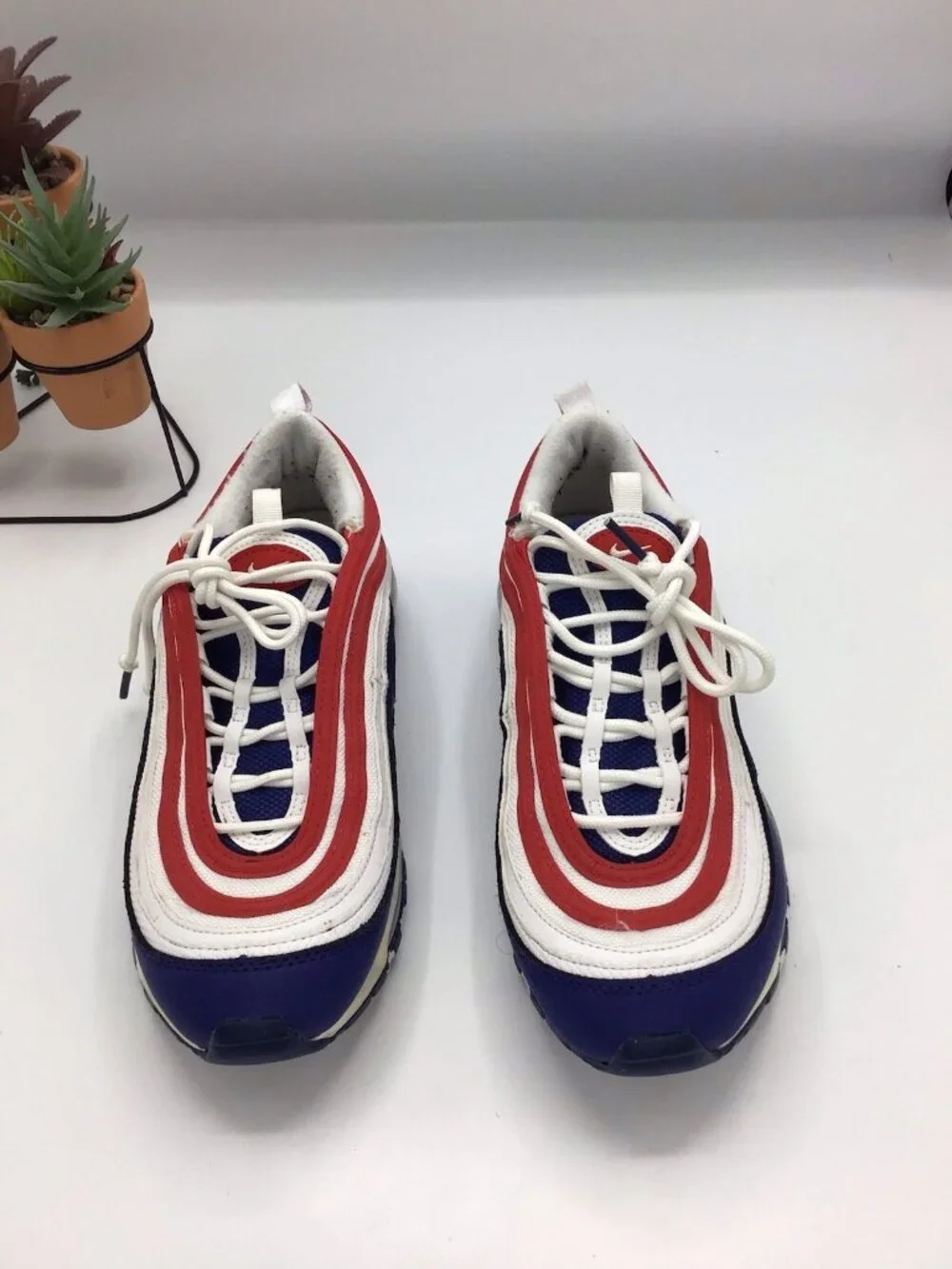 Nike Air Max 97 USA Red White Blue Size 6Y   CW5856-100